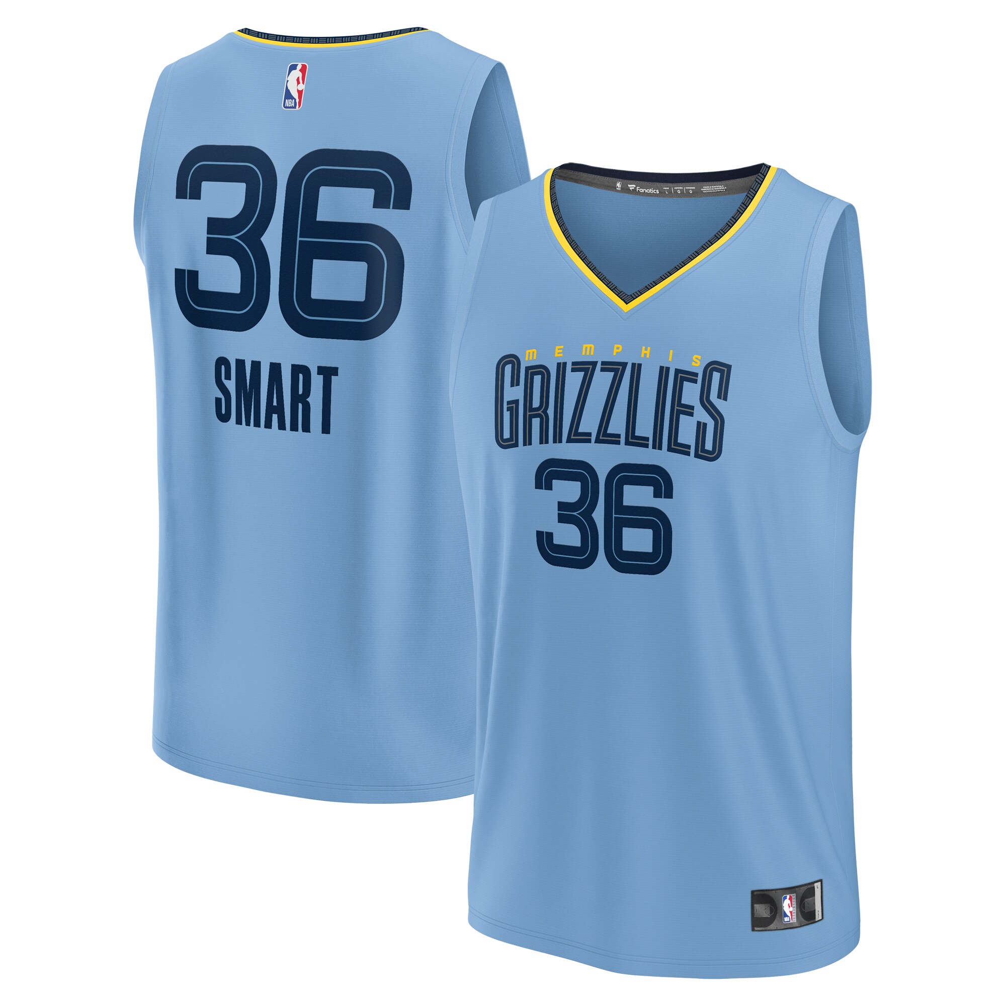 Marcus Smart Memphis Grizzlies Fanatics Fast Break Player Jersey - Statement Edition - Light Blue