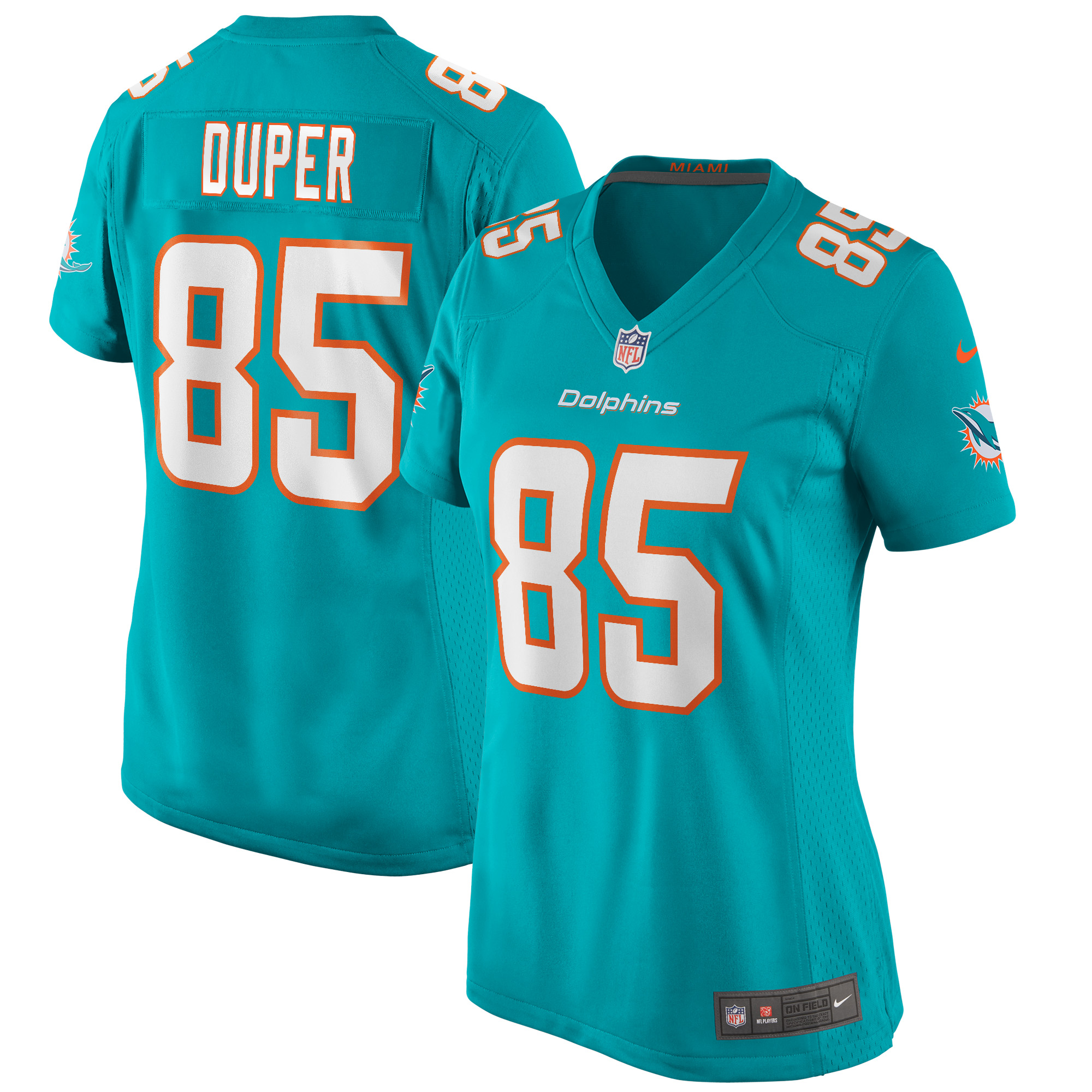 Mark Duper Miami Dolphins Women's Game Retired Player Jersey - Aqua