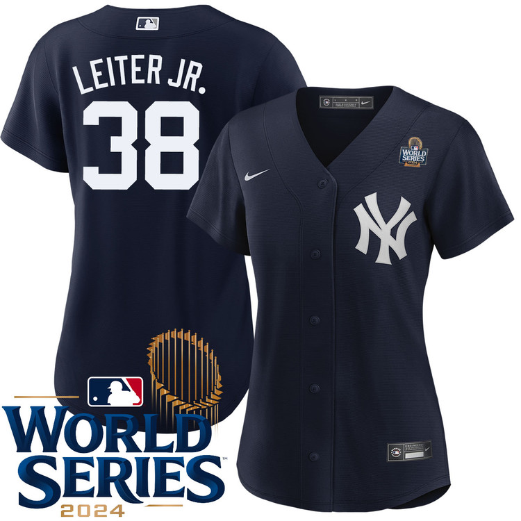 Mark Leiter Jr. New York Yankees Women's Alternate Navy World Series Jersey