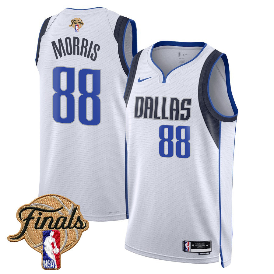 Markieff Morris 88 Dallas Mavericks 2024 FINALS PATCH Swingman Jersey - Association Edition - White