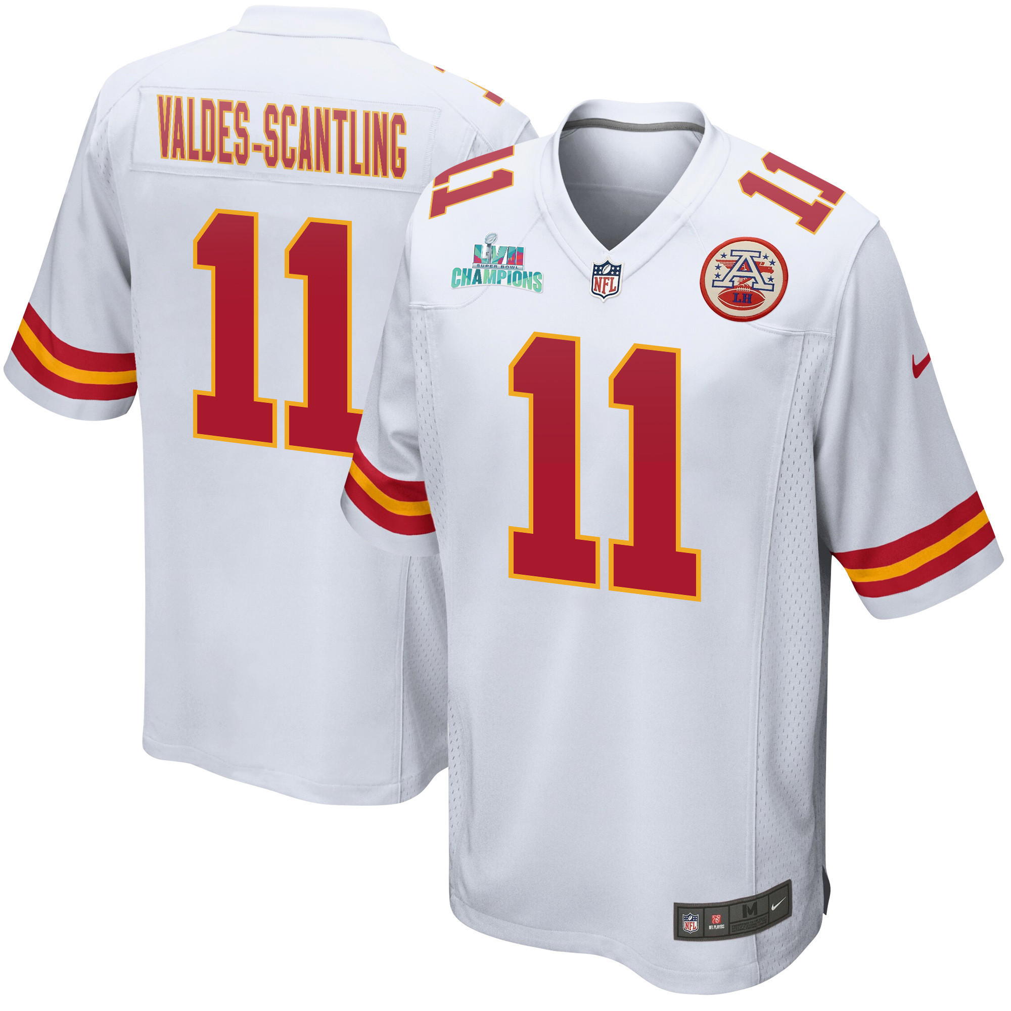 Marquez Valdes-Scantling 11 Kansas City Chiefs Super Bowl LVII Champions Men Game Jersey - White