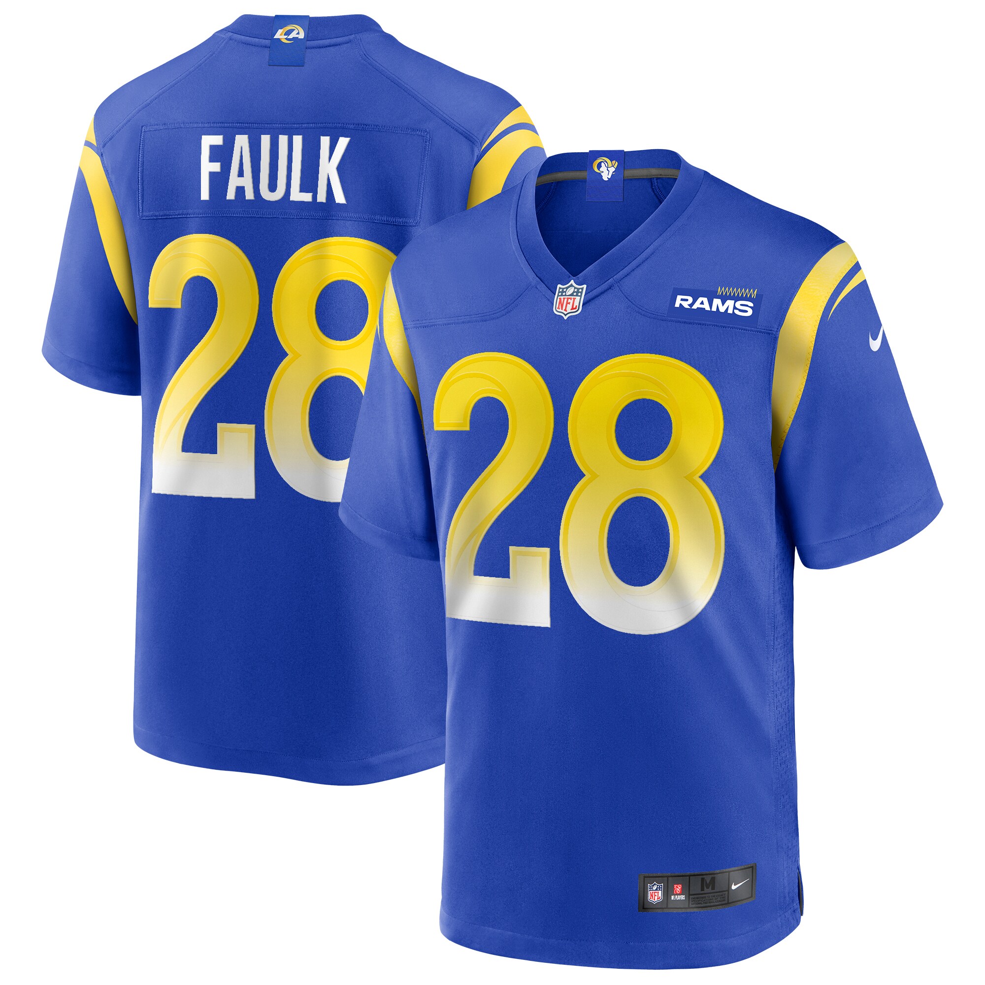 Marshall Faulk Los Angeles Rams Game Retired Player Jersey - Royal
