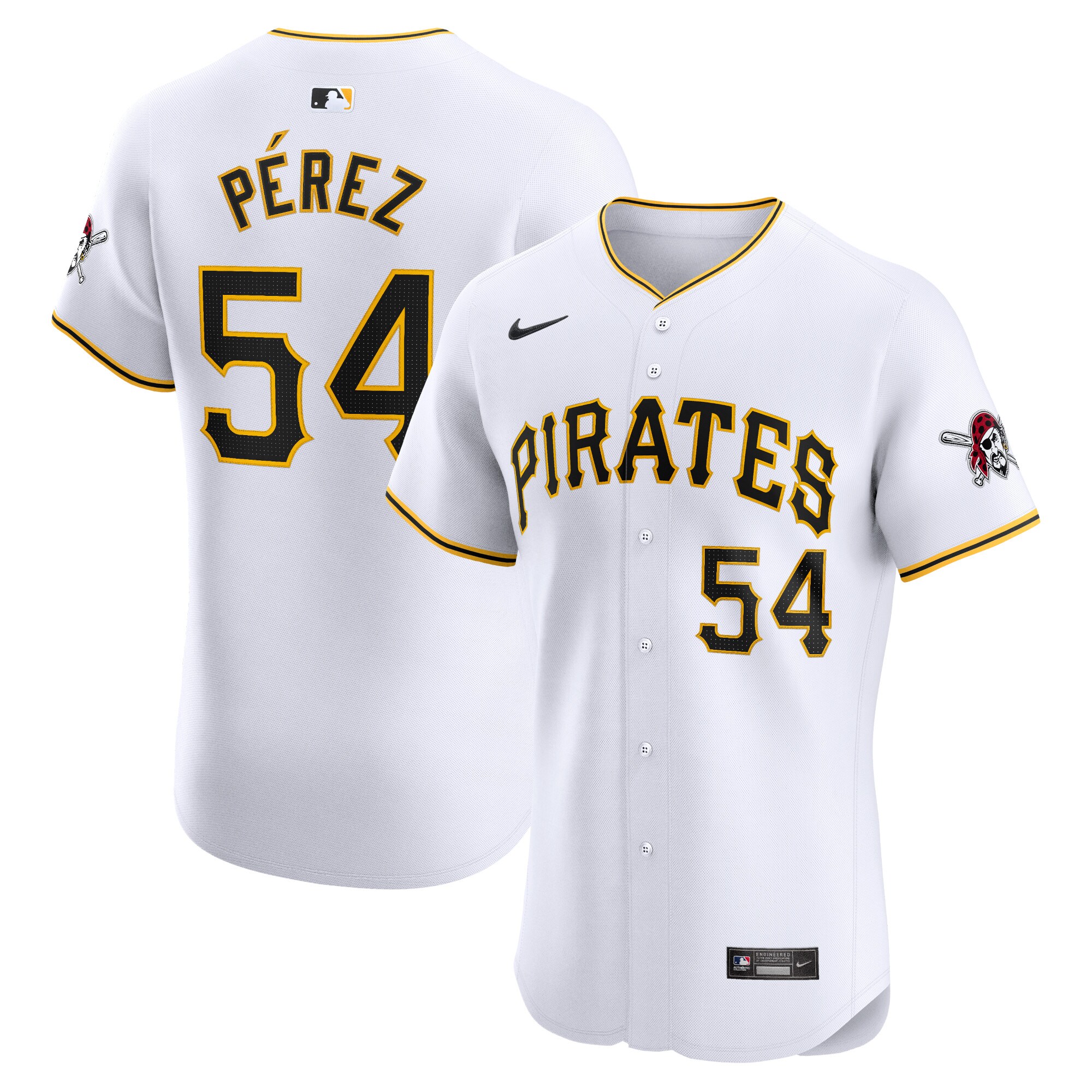 Martin Perez Pittsburgh Pirates Home Elite Player Jersey - White
