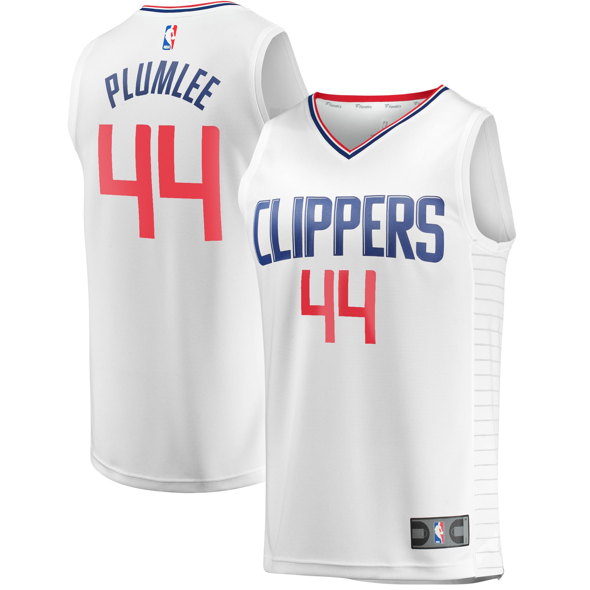 Mason Plumlee LA Clippers Fanatics Youth Fast Break Player Jersey - Association Edition - White