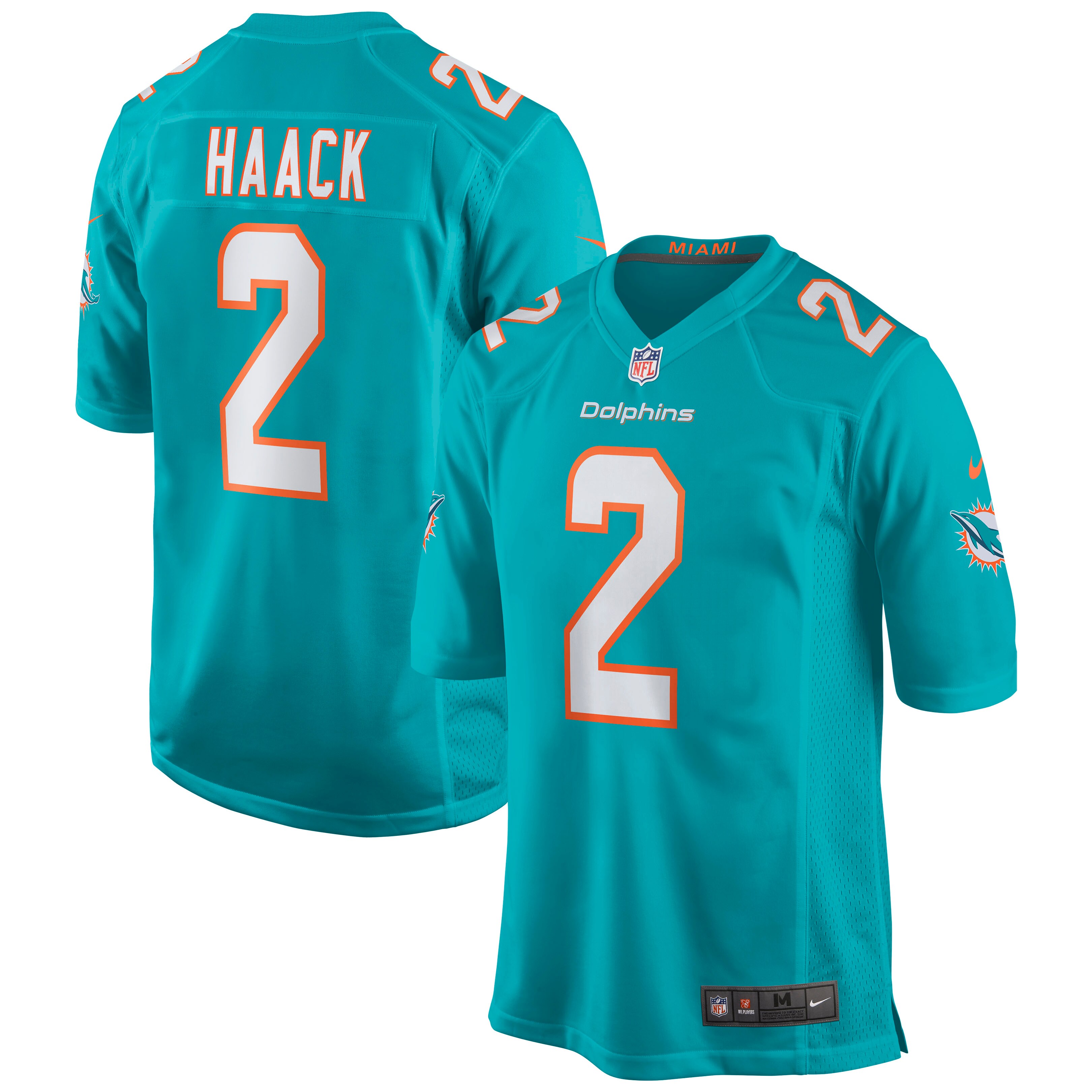Matt Haack Miami Dolphins Game Jersey - Aqua