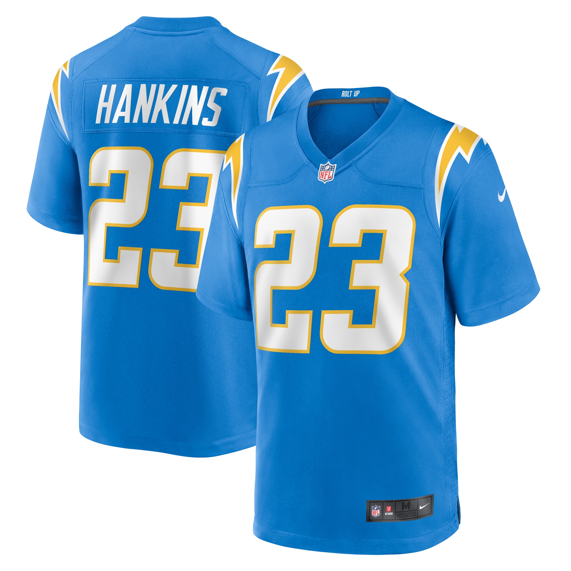 Matt Hankins Los Angeles Chargers Team Game Jersey - Powder Blue