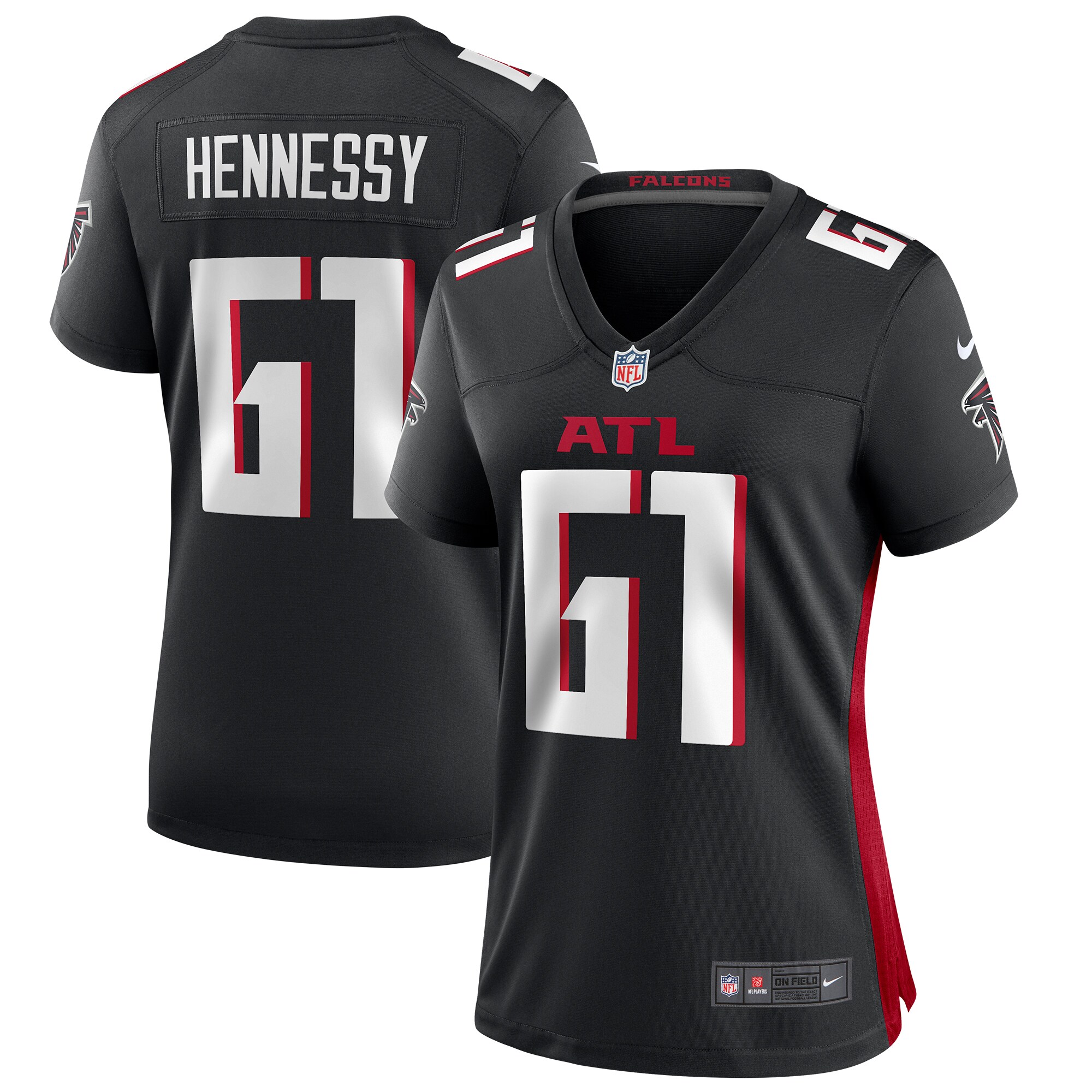 Matt Hennessy Atlanta Falcons Women's Game Jersey - Black