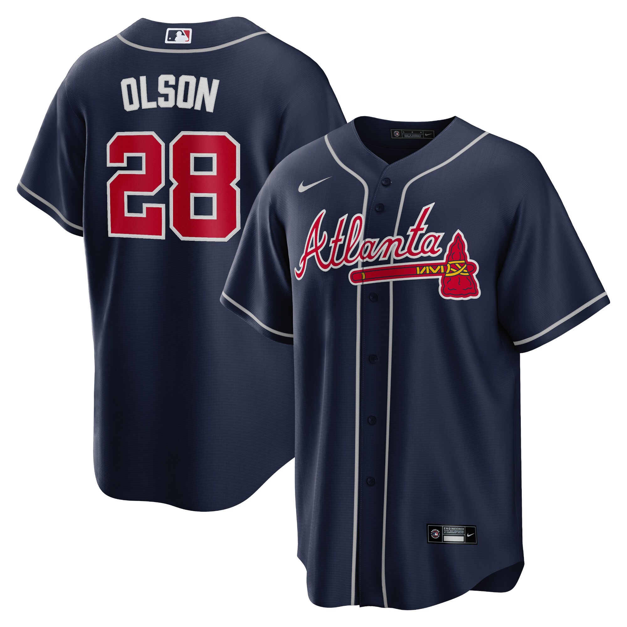 Matt Olson Atlanta Braves Alternate Replica Player Jersey - Navy