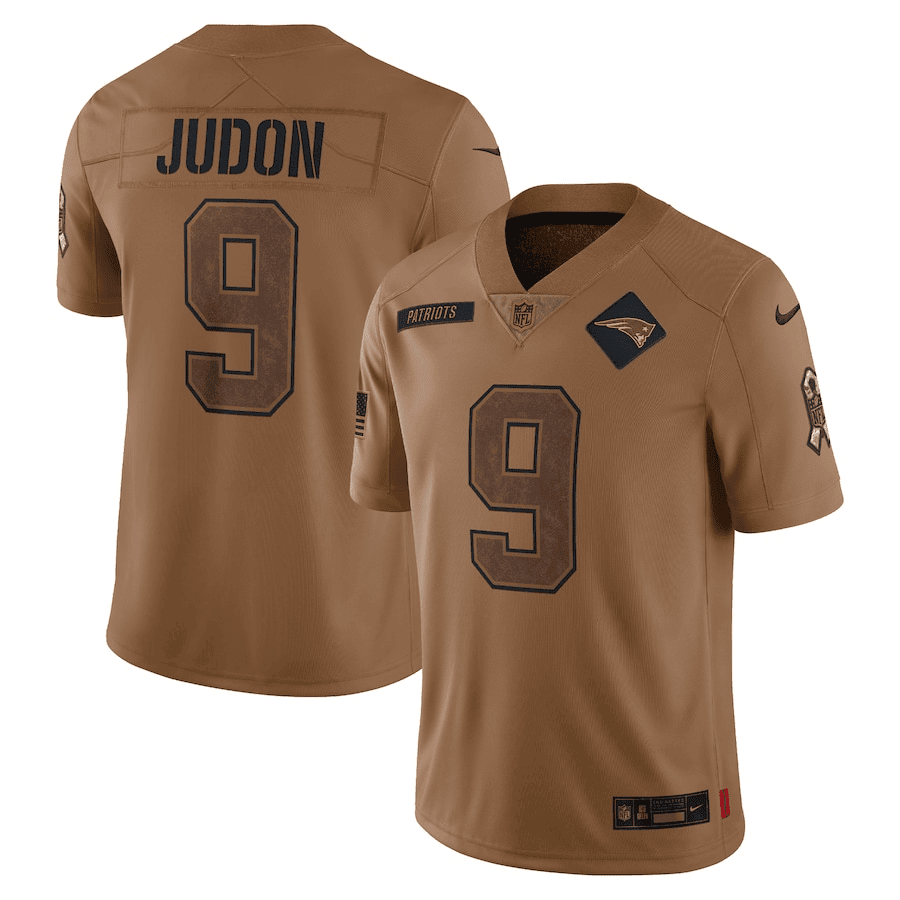 Matthew Judon 9 New England Patriots 2023 Salute To Service Limited Jersey - Brown