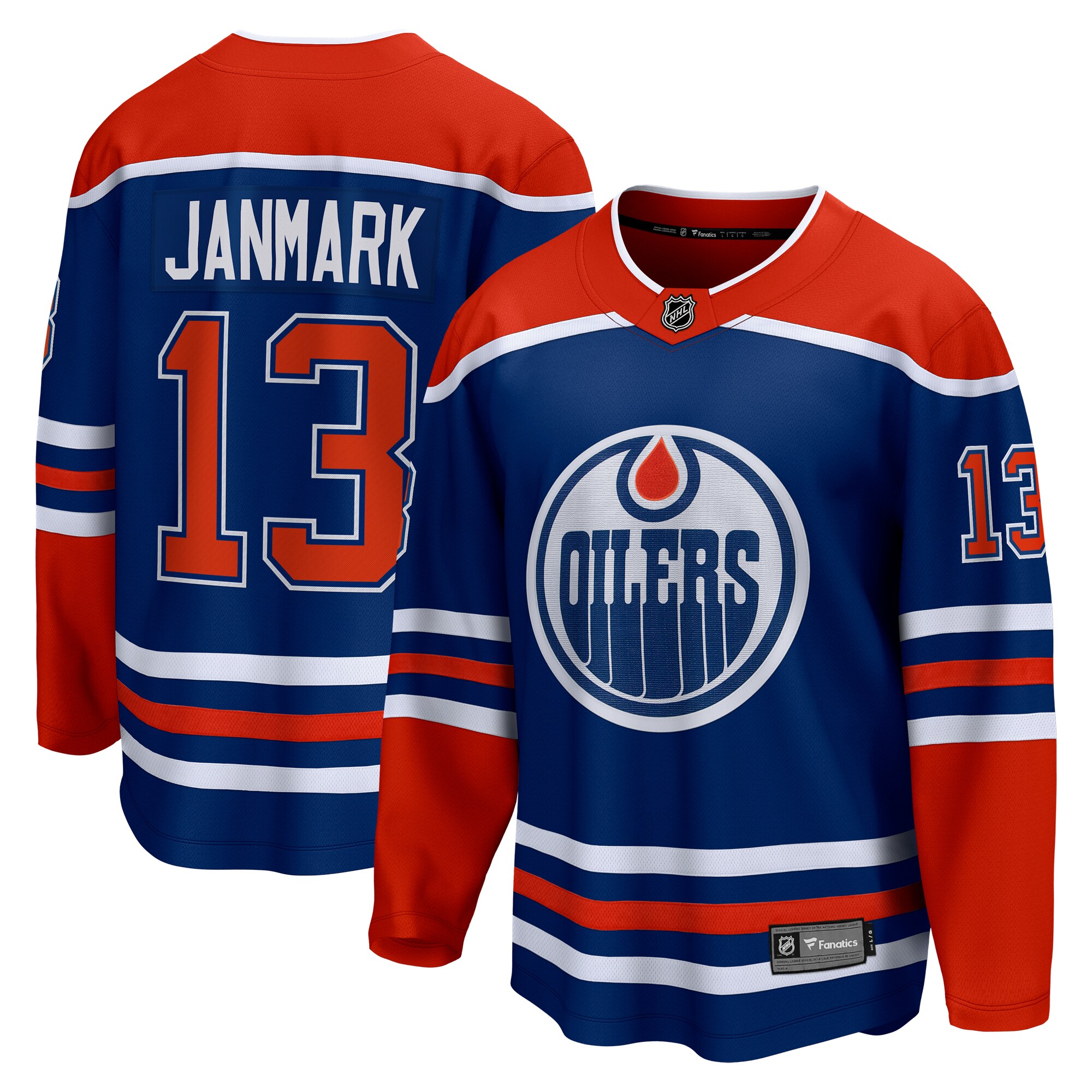 Mattias Janmark Edmonton Oilers Fanatics Home Breakaway Jersey - Royal