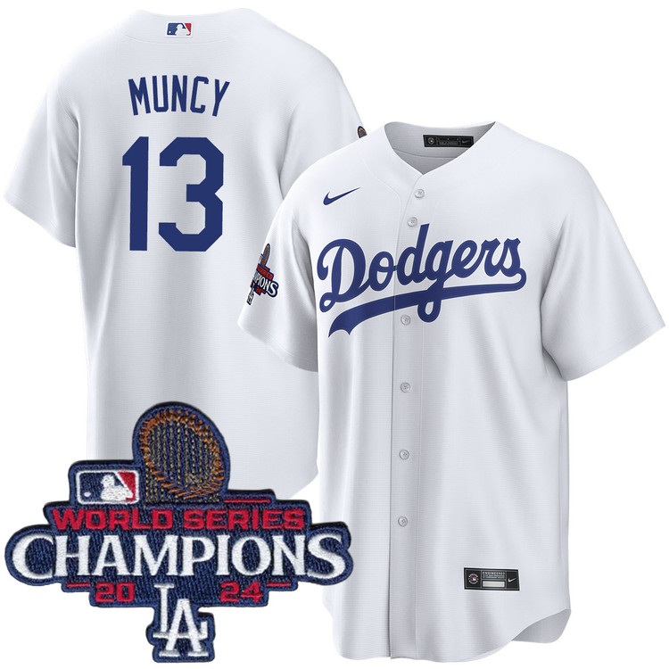 Max Muncy Los Angeles Dodgers Youth Home World Series Champions Jersey