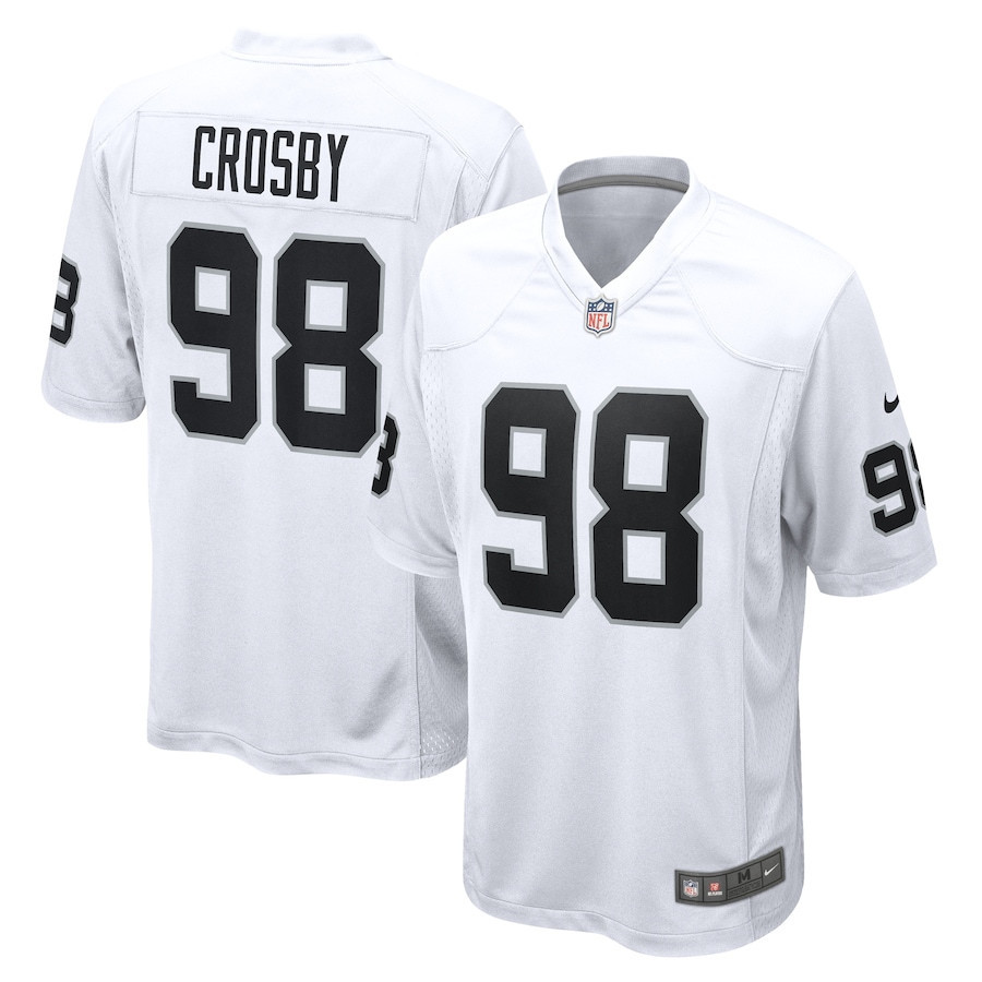 Maxx Crosby 98 Las Vegas Raiders Men Game Jersey - White