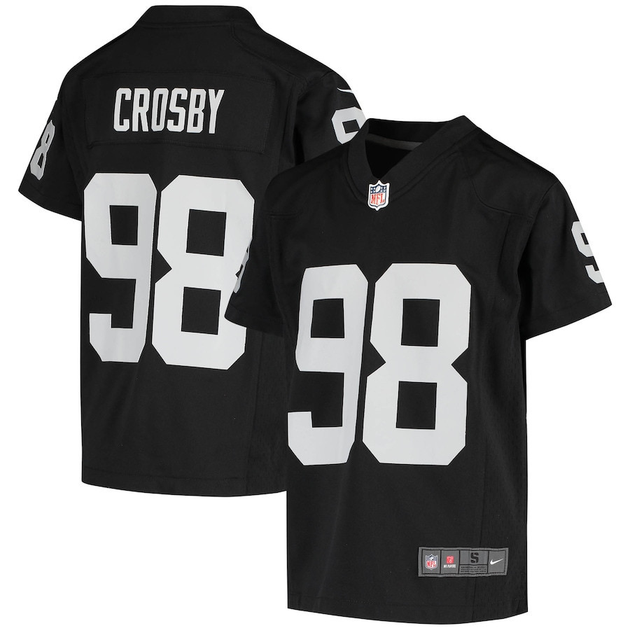 Maxx Crosby 98 Las Vegas Raiders YOUTH Game Jersey - Black