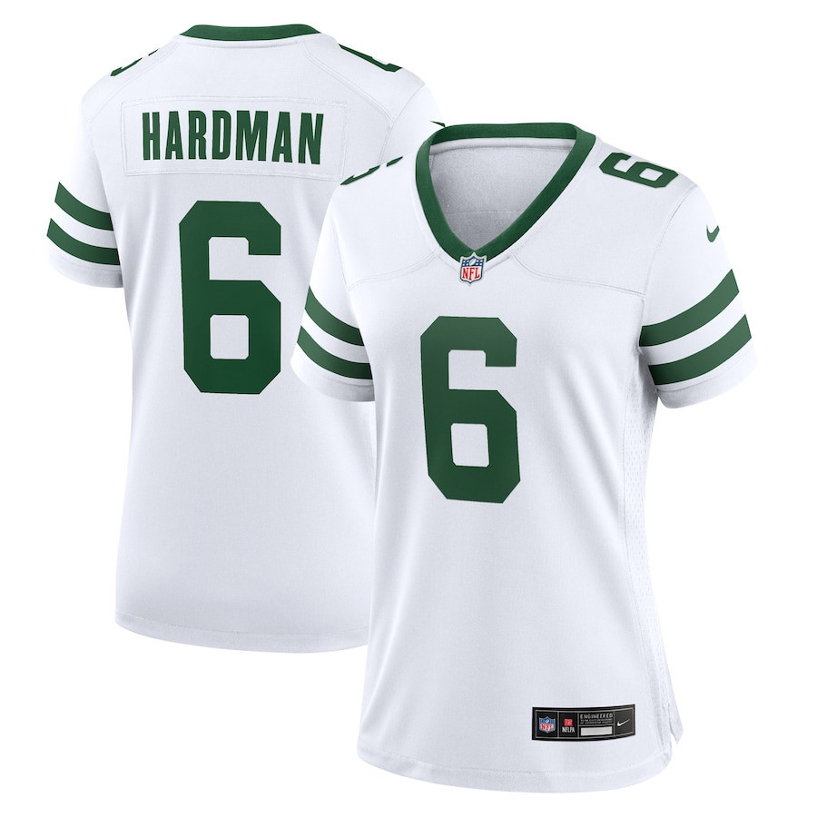 Mecole Hardman 6 New York Jets Game Jersey - Women, White