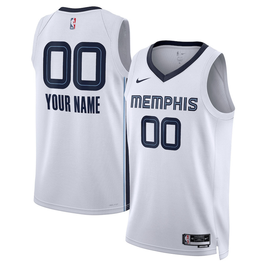 Memphis Grizzlies 2023/24 Association Swingman Custom Men Jersey - White