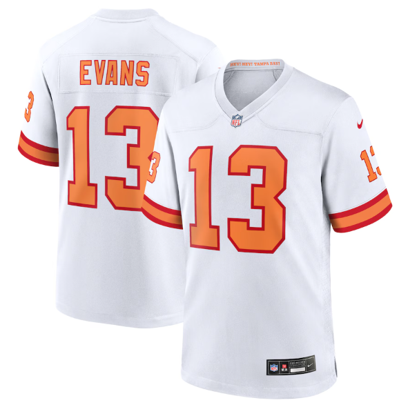 Men's Youth women's '76 Tampa Bay Buccaneers Mike EvansWhite Game Jersey