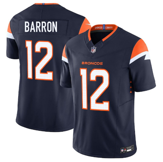 Men's Youth Women's Denver Broncos Jahdae Barron Blue 2025 Draft First Round Pick Game Jersey