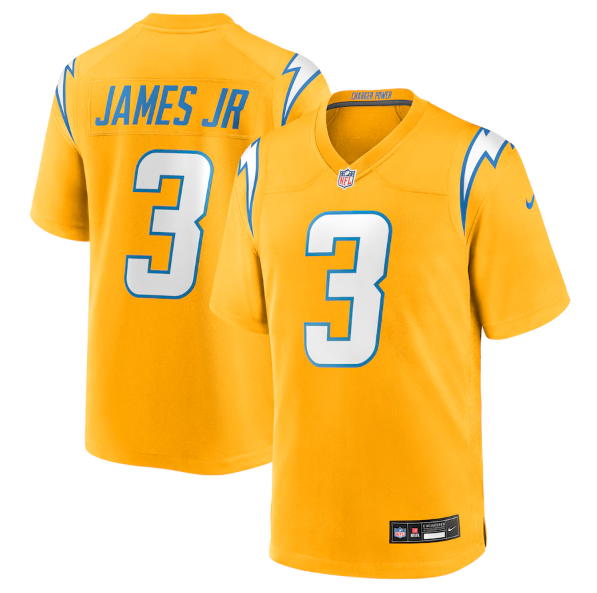 Men's Youth women's Los Angeles Chargers Derwin James Jr. Gold Alternate Charger Power Game Player Jersey