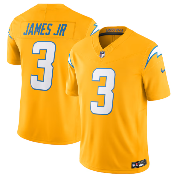 Men's Youth women's Los Angeles Chargers Derwin James Jr. Gold Alternate Charger Power Vapor F.U.S.E. Limited Jersey