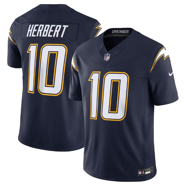 Men's Youth women's Los Angeles Chargers Justin Herbert Navy Alternate Super Chargers Vapor F.U.S.E. Limited Jersey