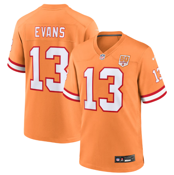 Men's Youth women's Tampa Bay Buccaneers Mike Evans Creamsicle 50th Season Game Jersey
