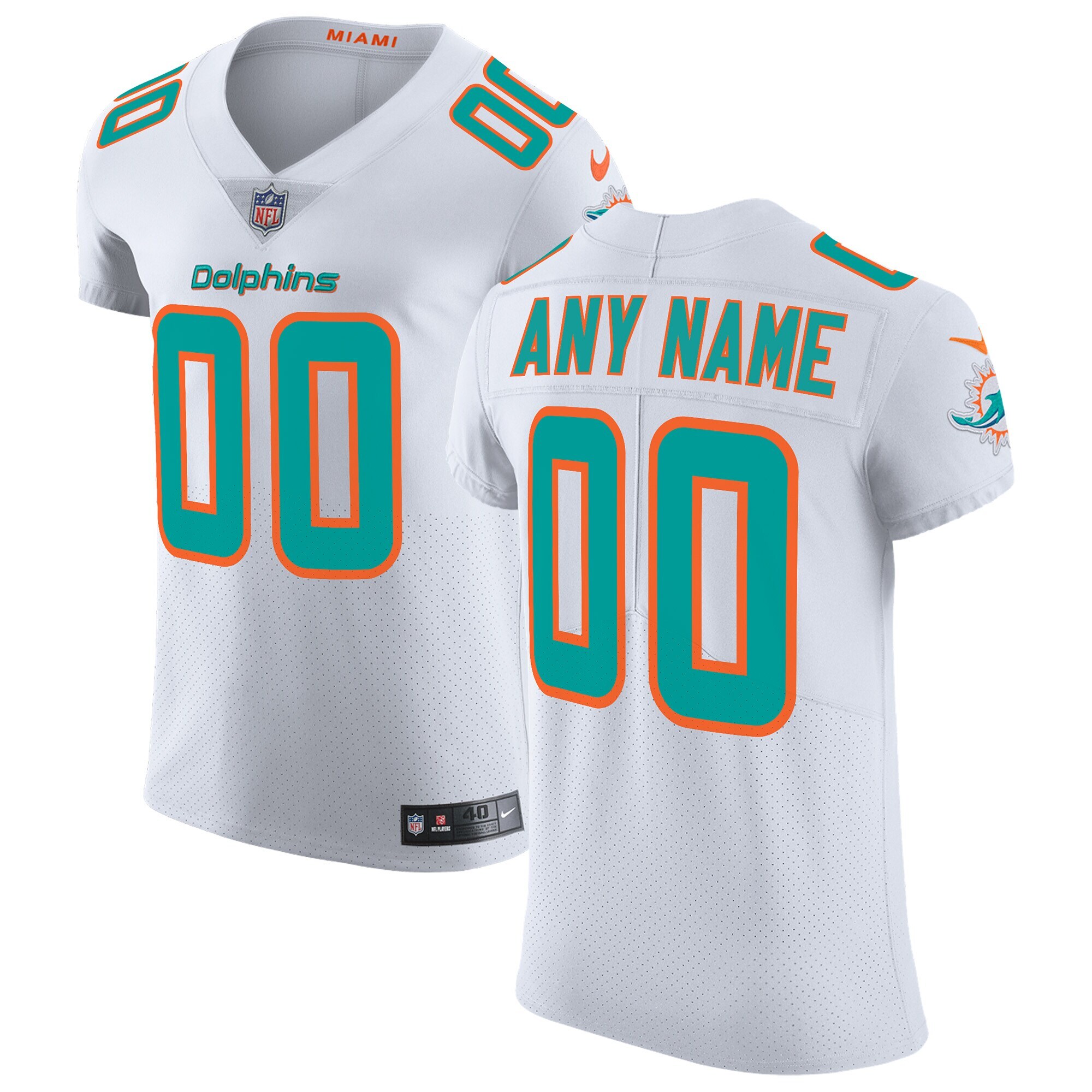 Miami Dolphins Vapor Untouchable Elite Custom Jersey - White