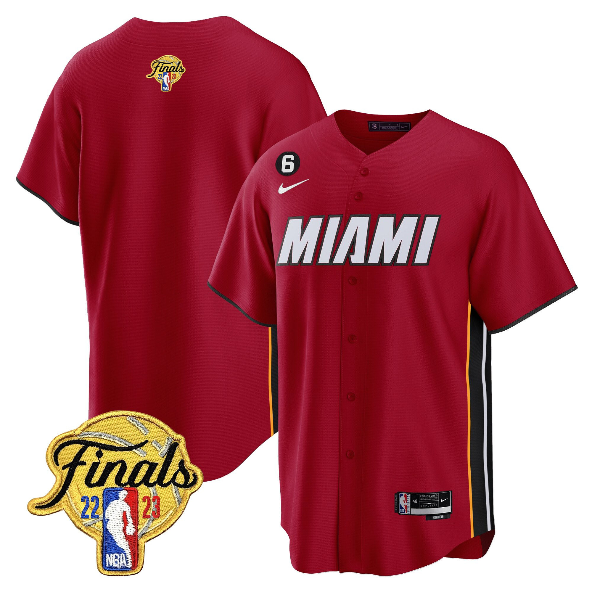 Miami Heat 2023 Finals Baseball Men Jersey - Statement