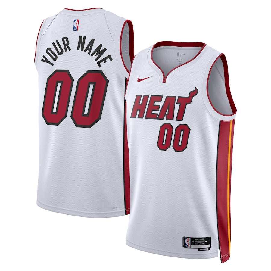 Miami Heat 2023/24 Association Swingman Custom Men Jersey - White