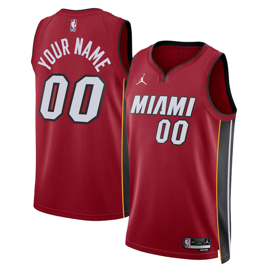 Miami Heat 2023/24 Statement Swingman Custom Men Jersey - Crimson