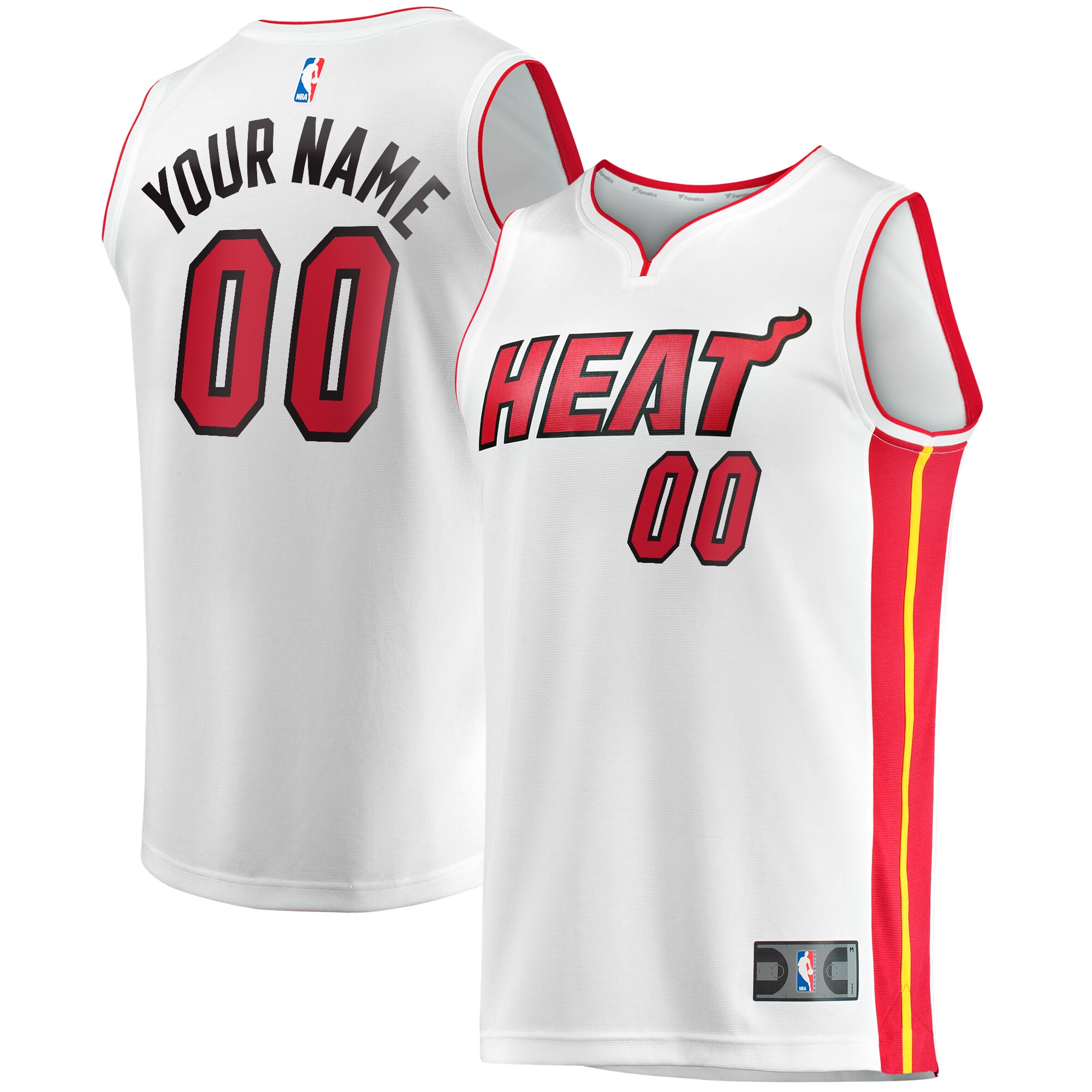 Miami Heat Fanatics Fast Break Custom Replica Jersey - Association Edition - White