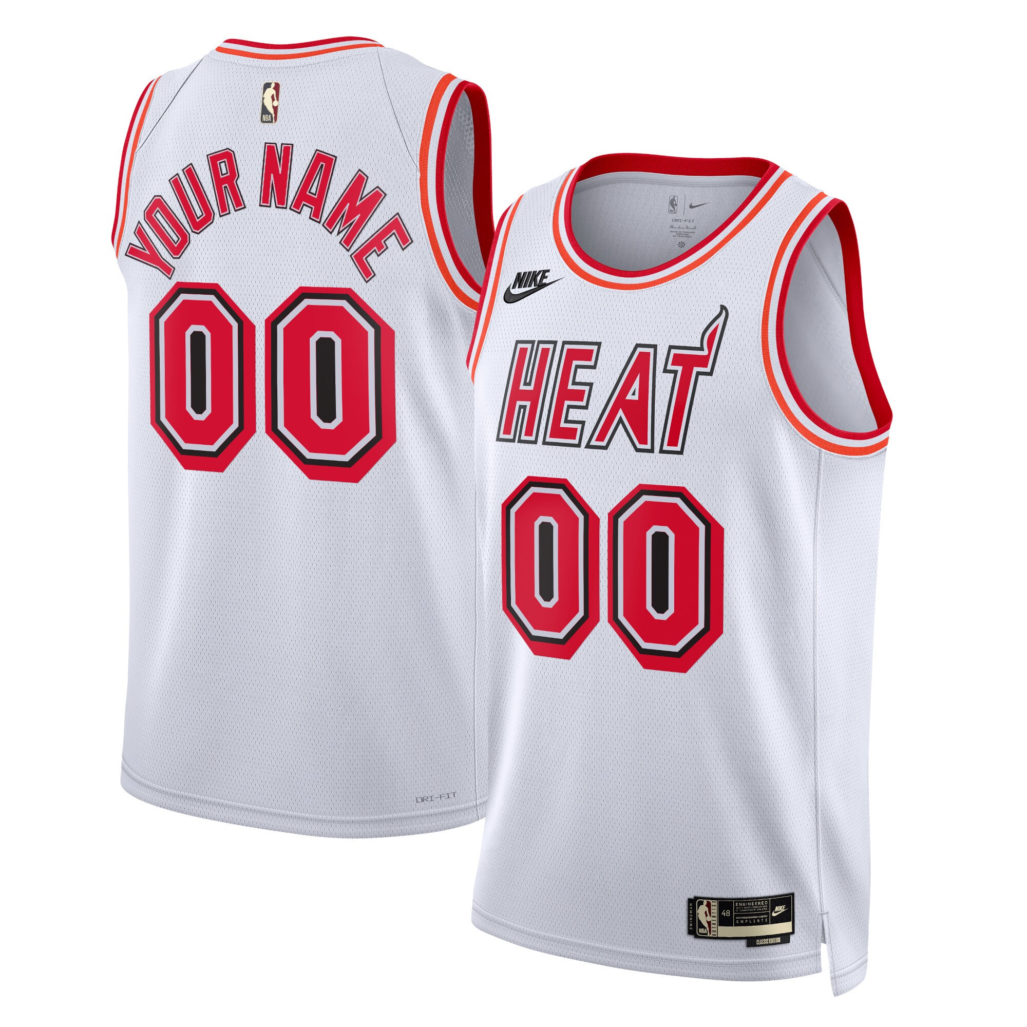 Miami Heat Unisex 2022\/23 Custom Swingman Jersey - Classic Edition - White
