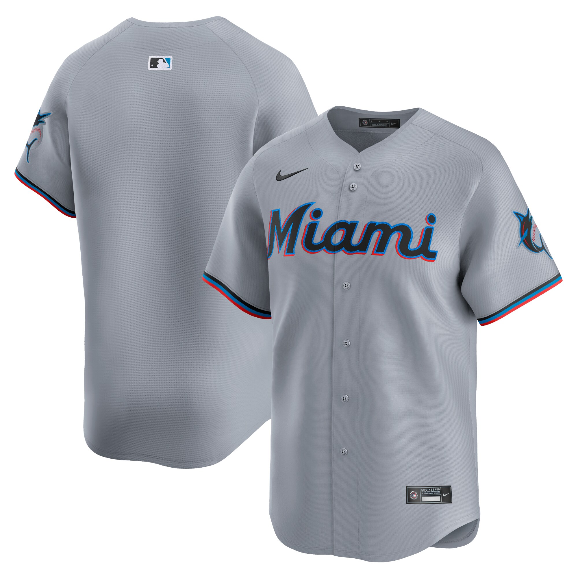 Miami Marlins Road Limited Jersey\u00c2\u00a0\u00e2\u20ac\u201c Gray