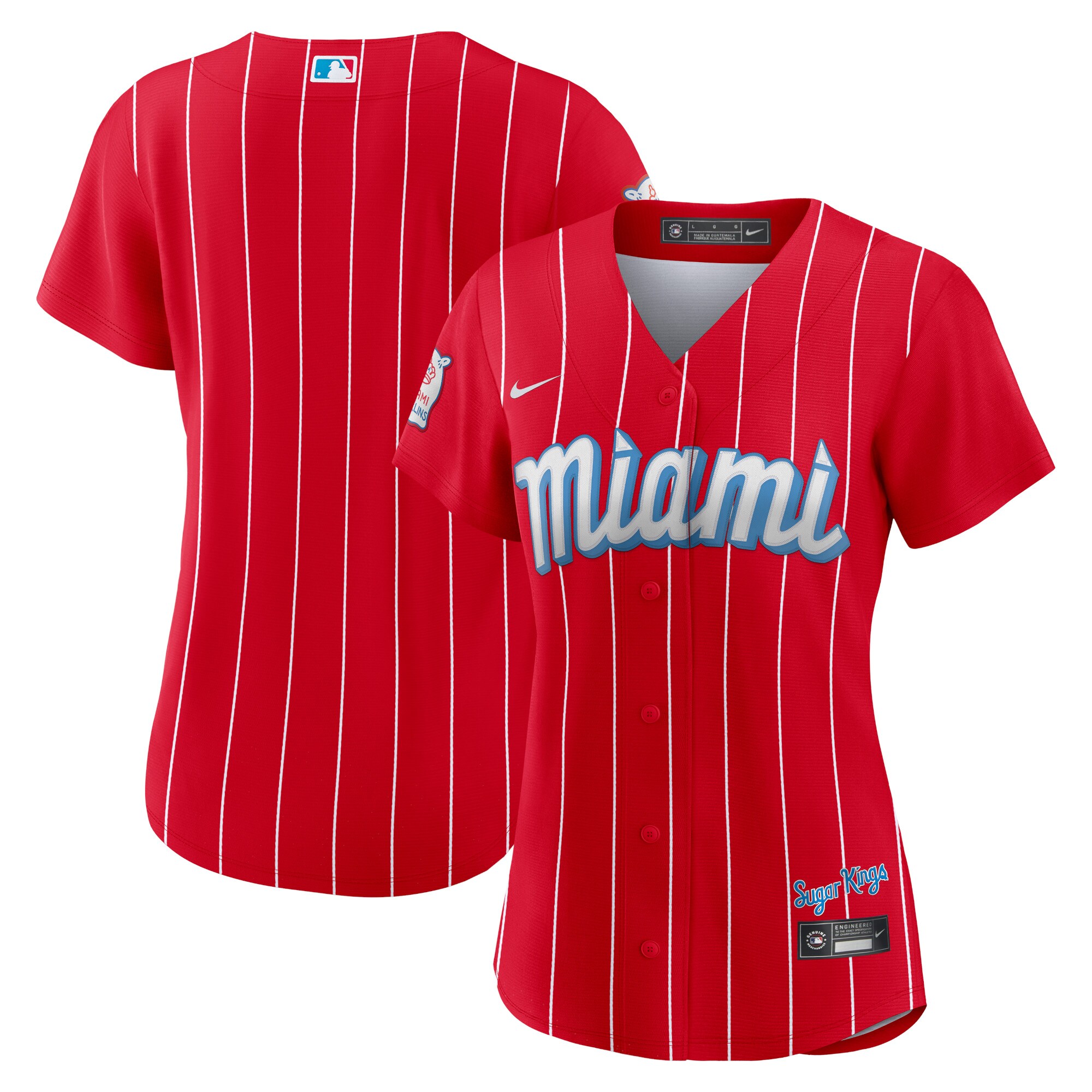 Miami Marlins Women's City Connect Replica Team Jersey - Red