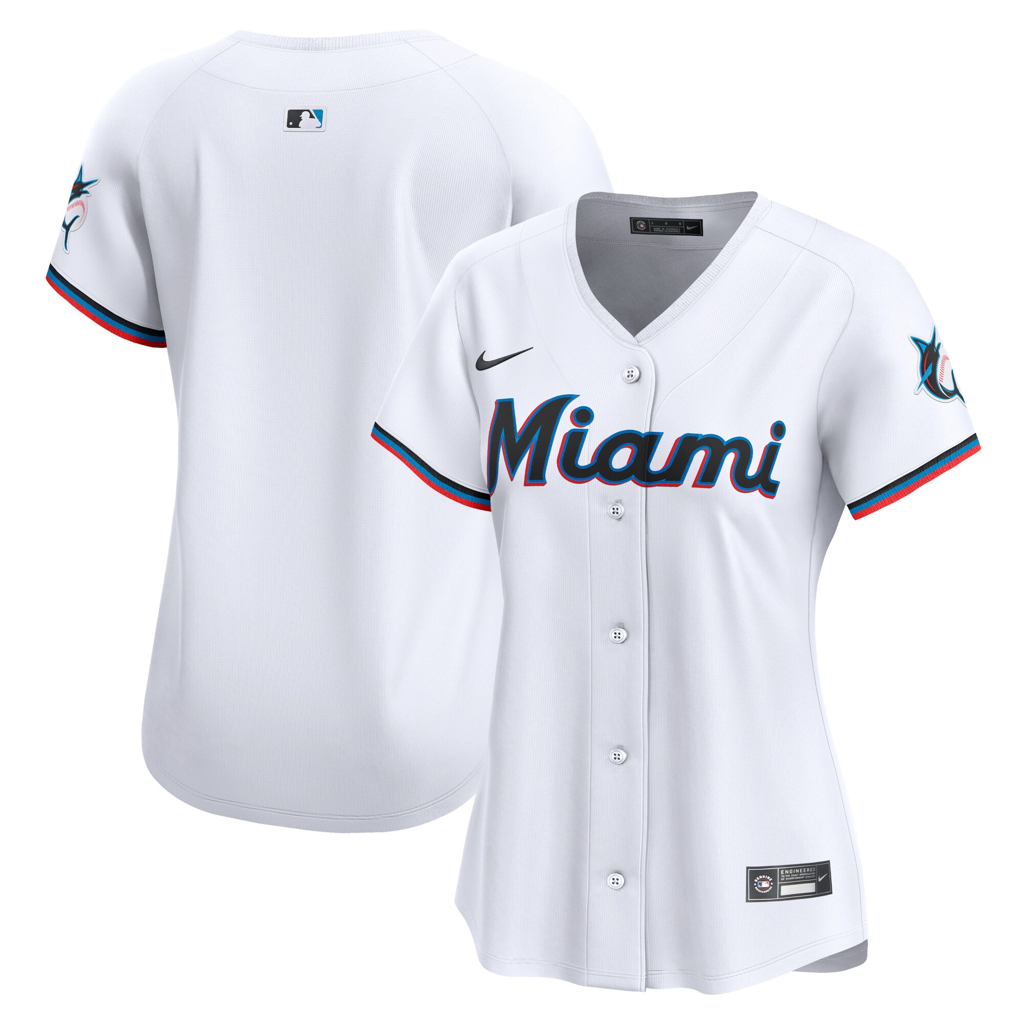 Miami Marlins Women's Home Limited Jersey - White