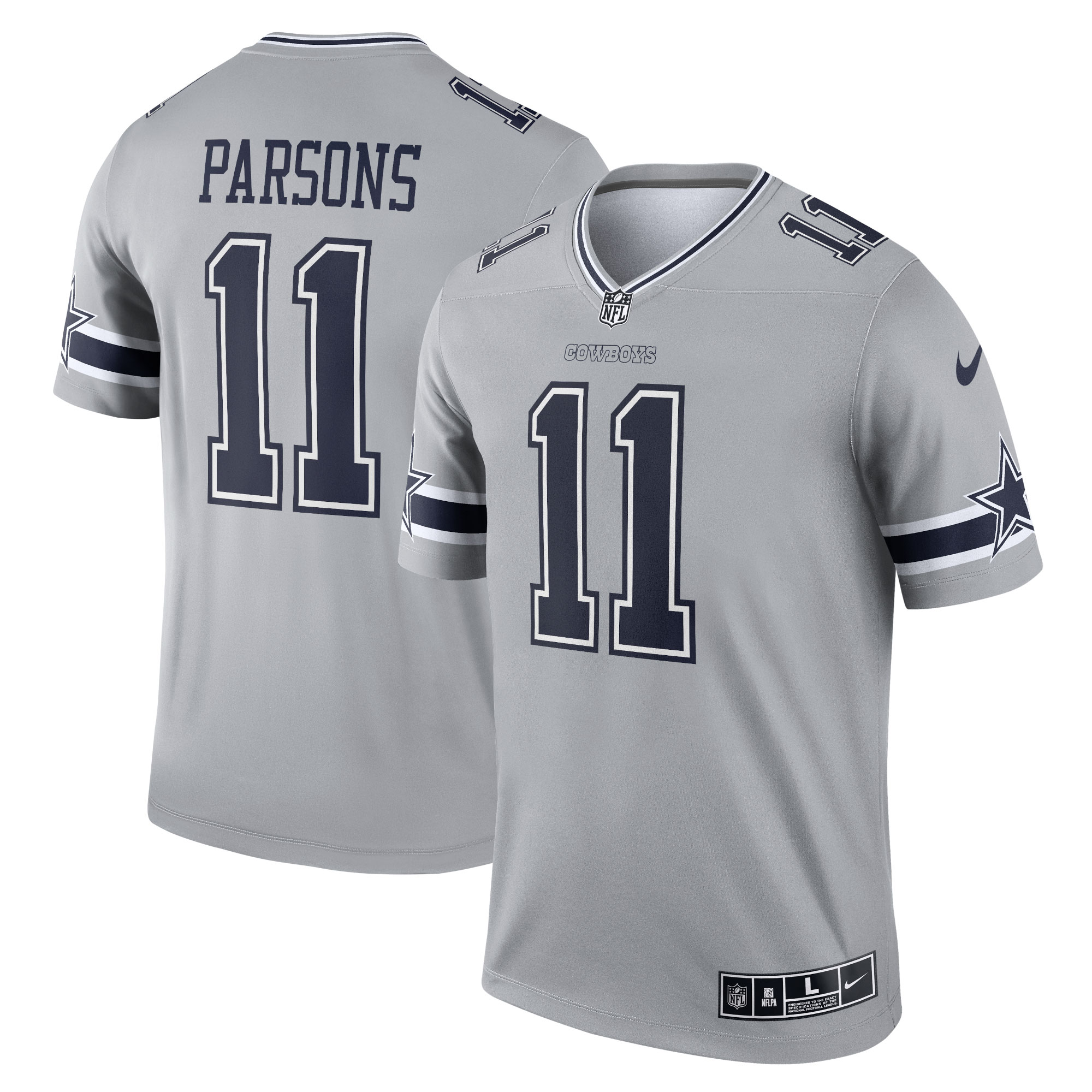 Micah Parsons Dallas Cowboys Inverted Legend Player Jersey - Gray