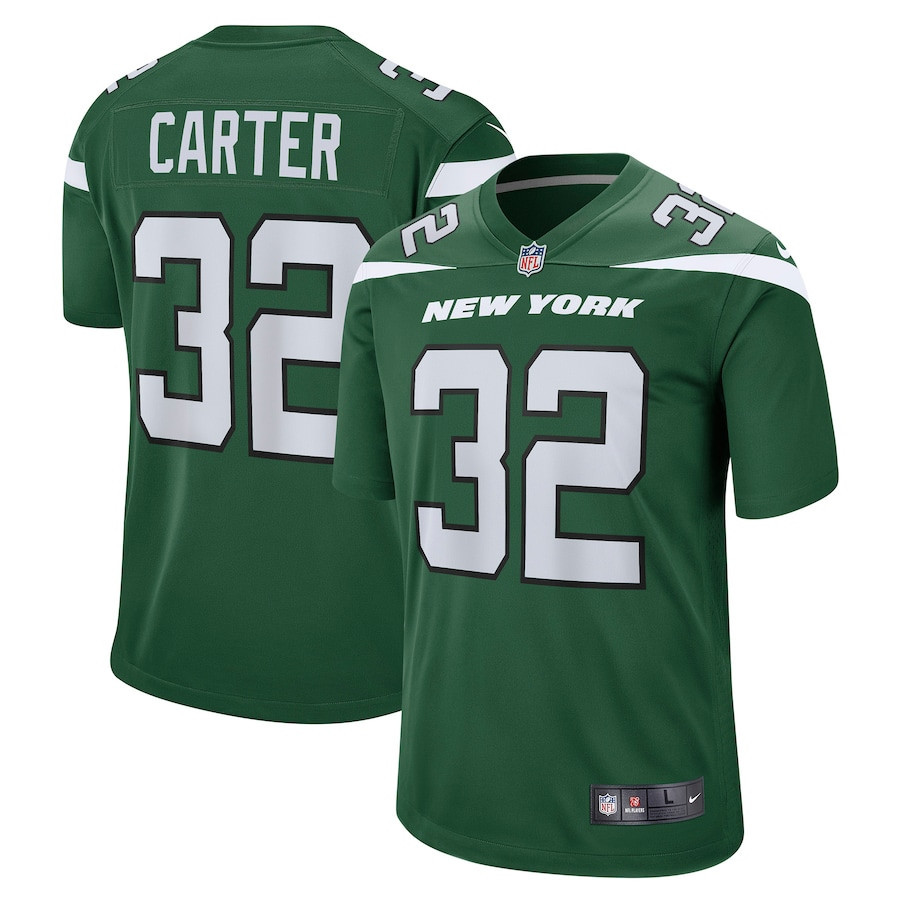 Michael Carter 32 New York Jets Men Game Jersey - Gotham Green