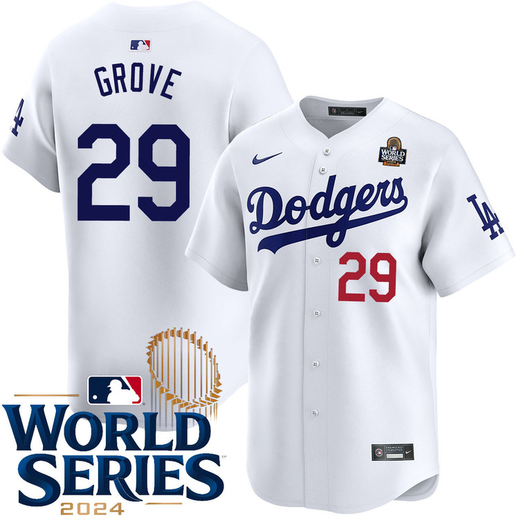 Michael Grove Los Angeles Dodgers Home Limited World Series Jersey