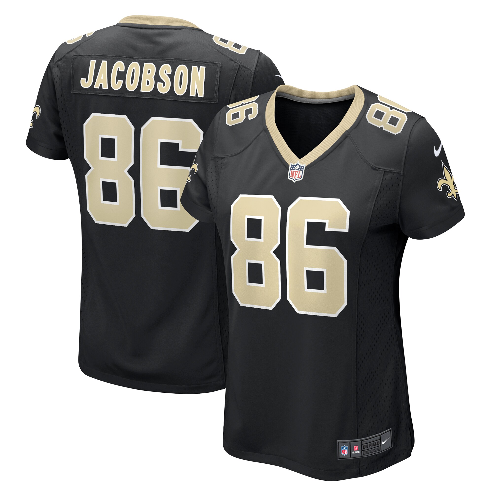 Michael Jacobson New Orleans Saints Women's Game Jersey - Black