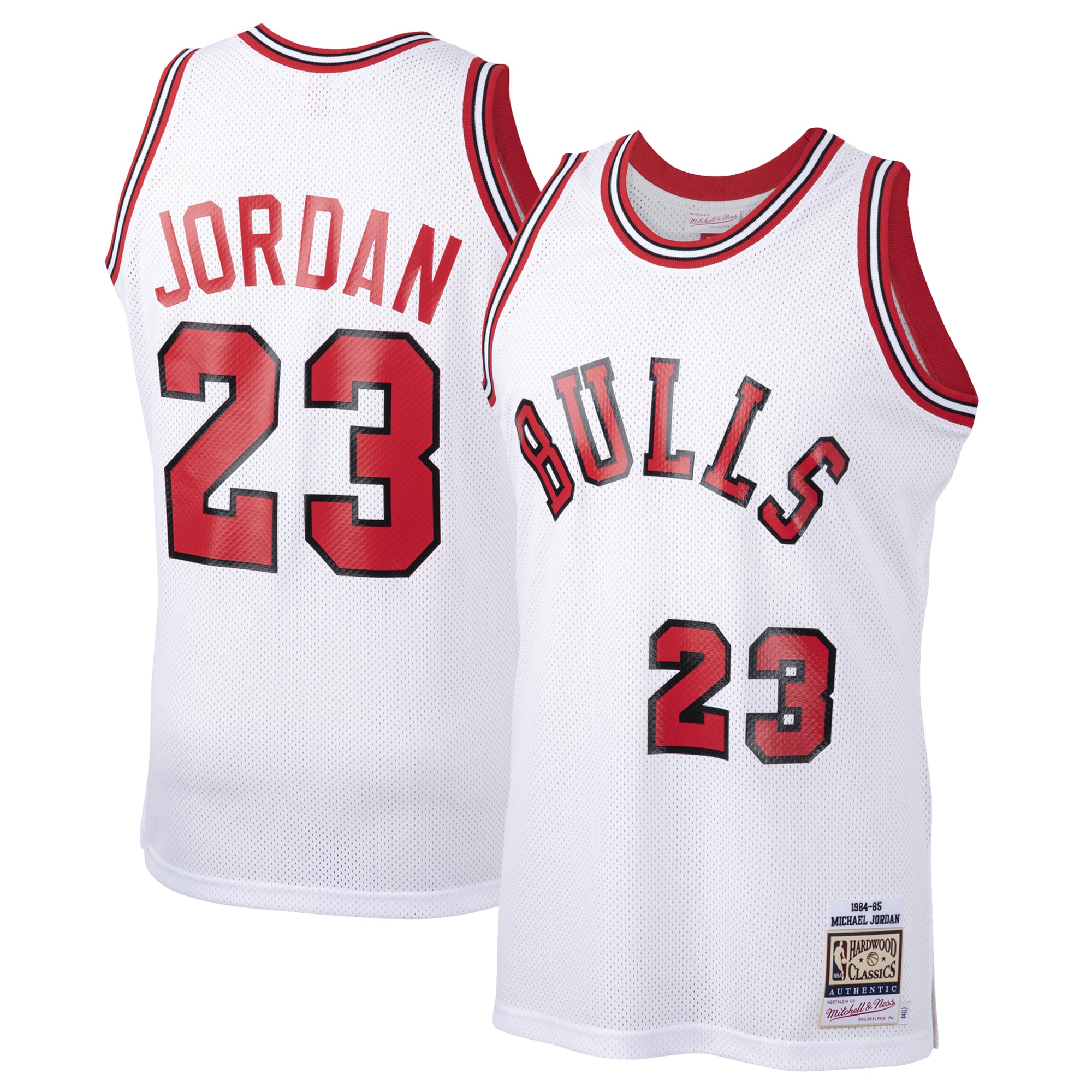 Michael Jordan Chicago Bulls Mitchell & Ness 1984\/85 Hardwood Classics Rookie Authentic Jersey - White