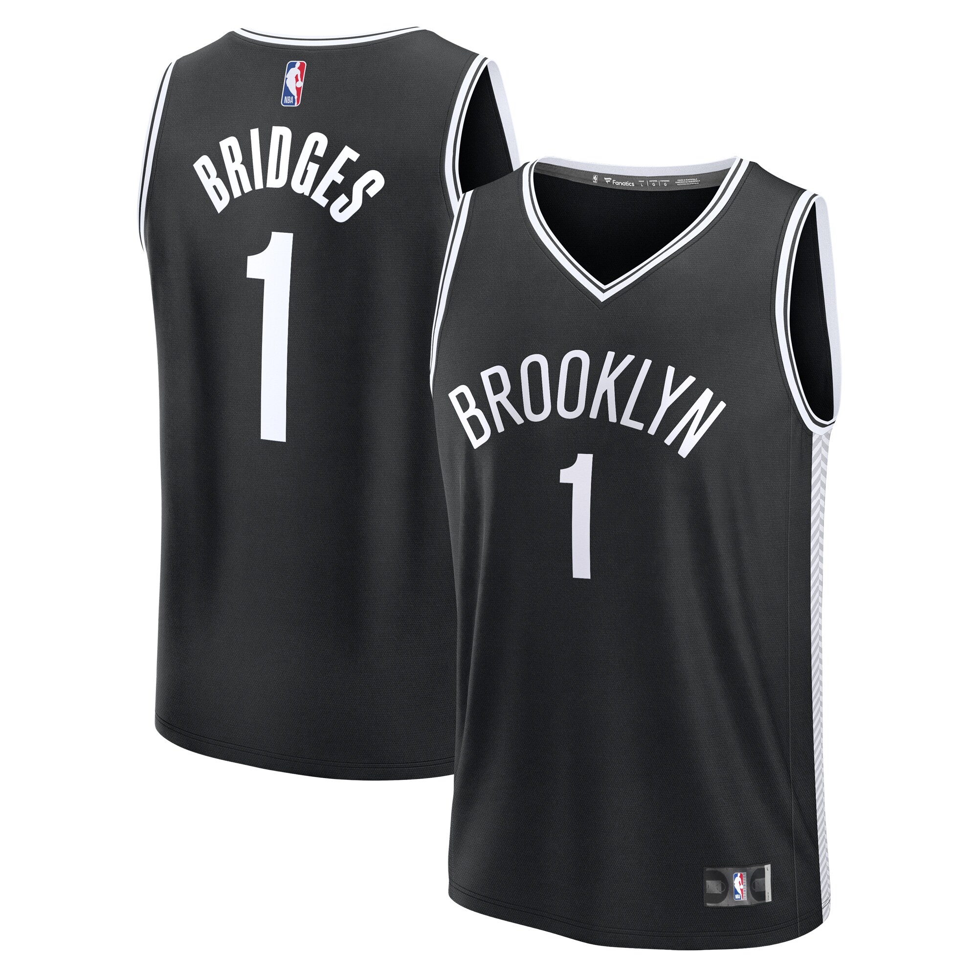 Mikal Bridges Brooklyn Nets Fanatics Fast Break Player Jersey - Icon Edition - Black