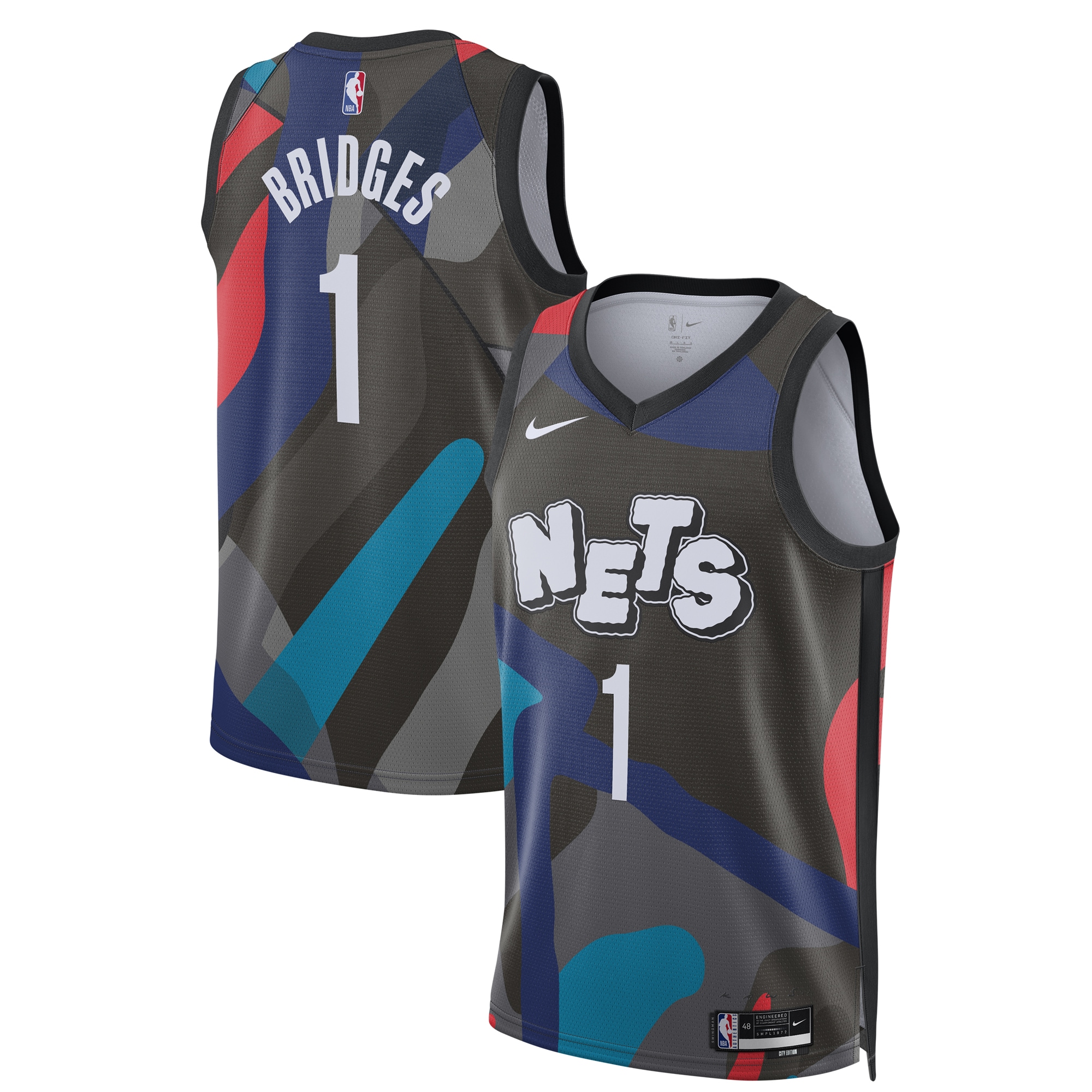 Mikal Bridges Brooklyn Nets Unisex 2023\/24 Swingman Jersey - Black - City Edition