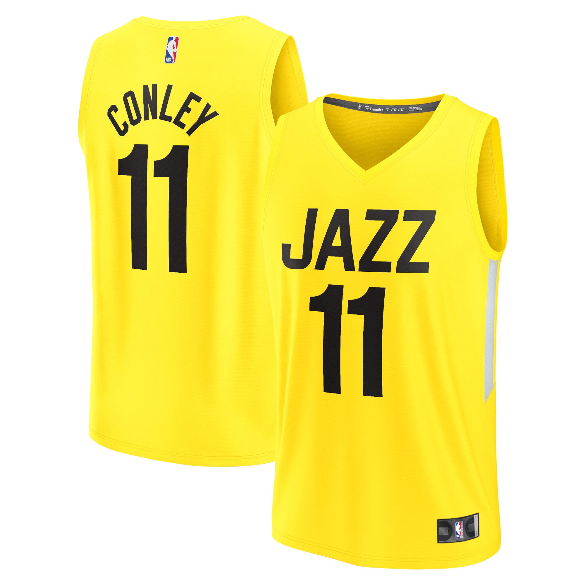 Mike Conley Utah Jazz Fanatics Fast Break Replica Jersey - Icon Edition - Yellow