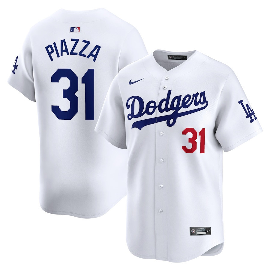 Mike Piazza 31 Los Angeles Dodgers Home Limited Player Men Jersey - White