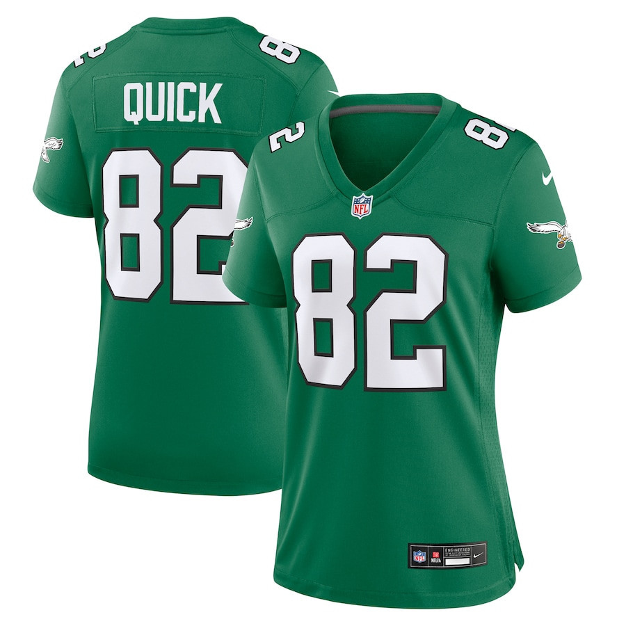 Mike Quick 82 Philadelphia Eagles Women Alternate Game Jersey - Kelly Green