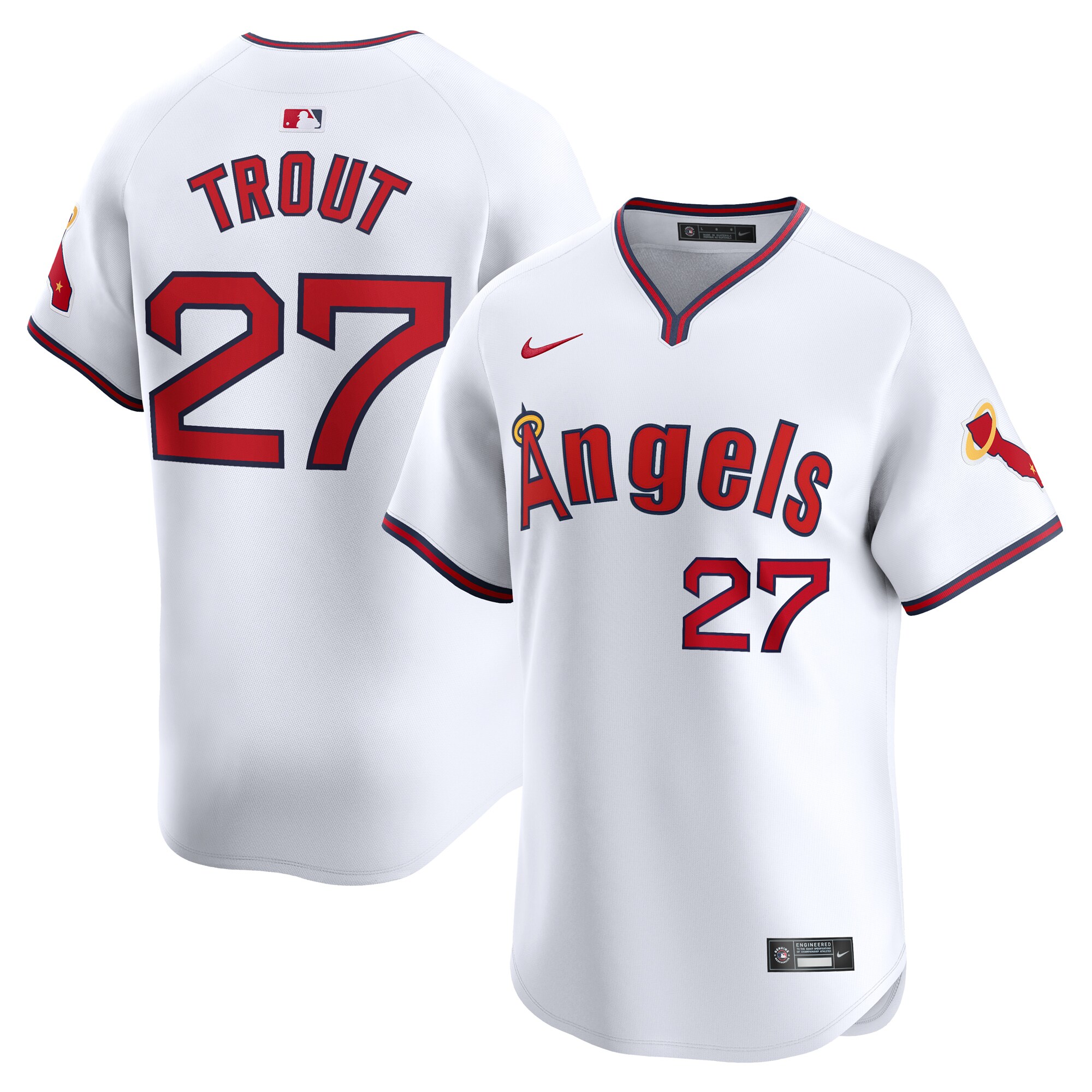 Mike Trout Los Angeles Angels Alternate Limited Player Jersey\u00c2\u00a0\u00e2\u20ac\u201c White