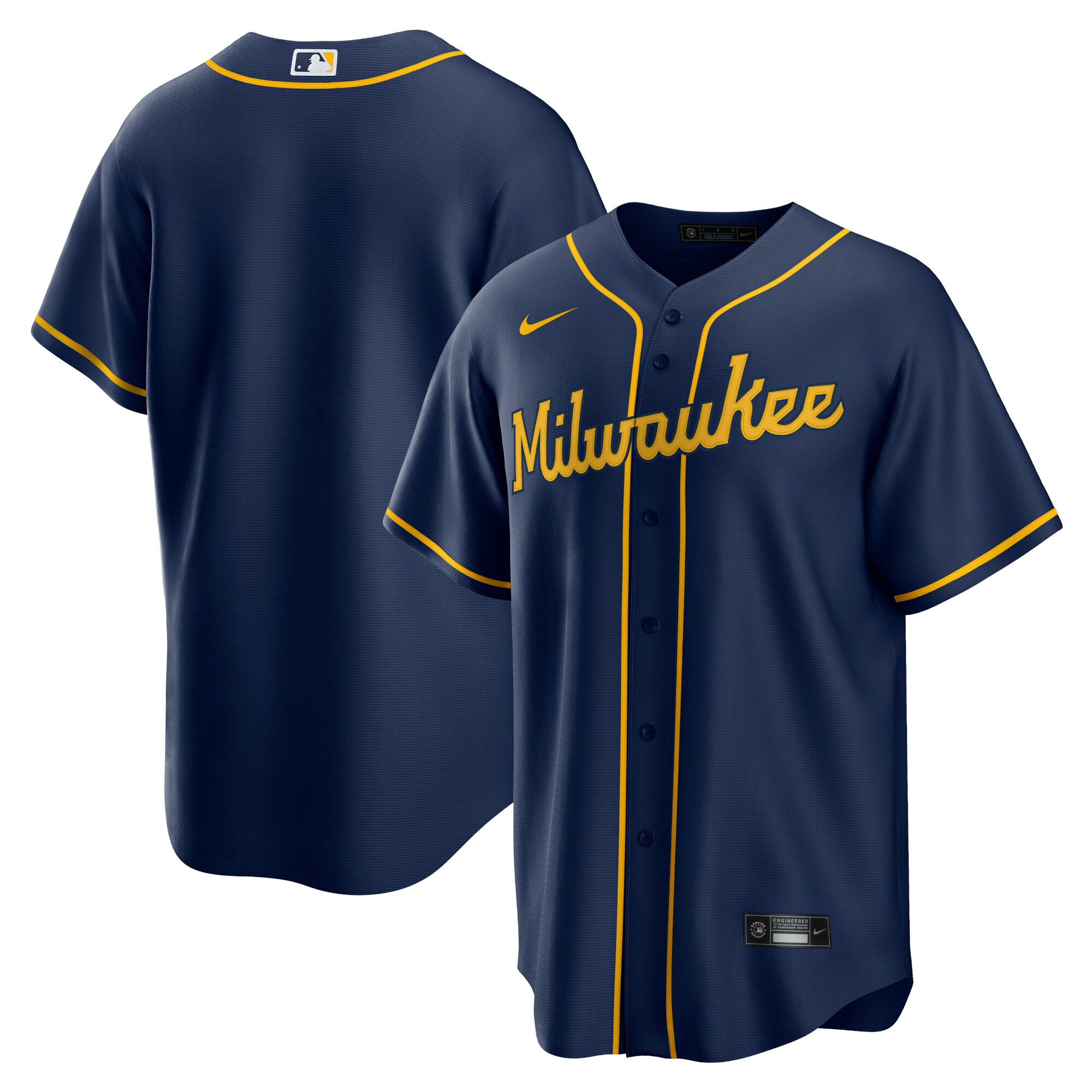 Milwaukee Brewers Alternate Replica Team Jersey - Navy