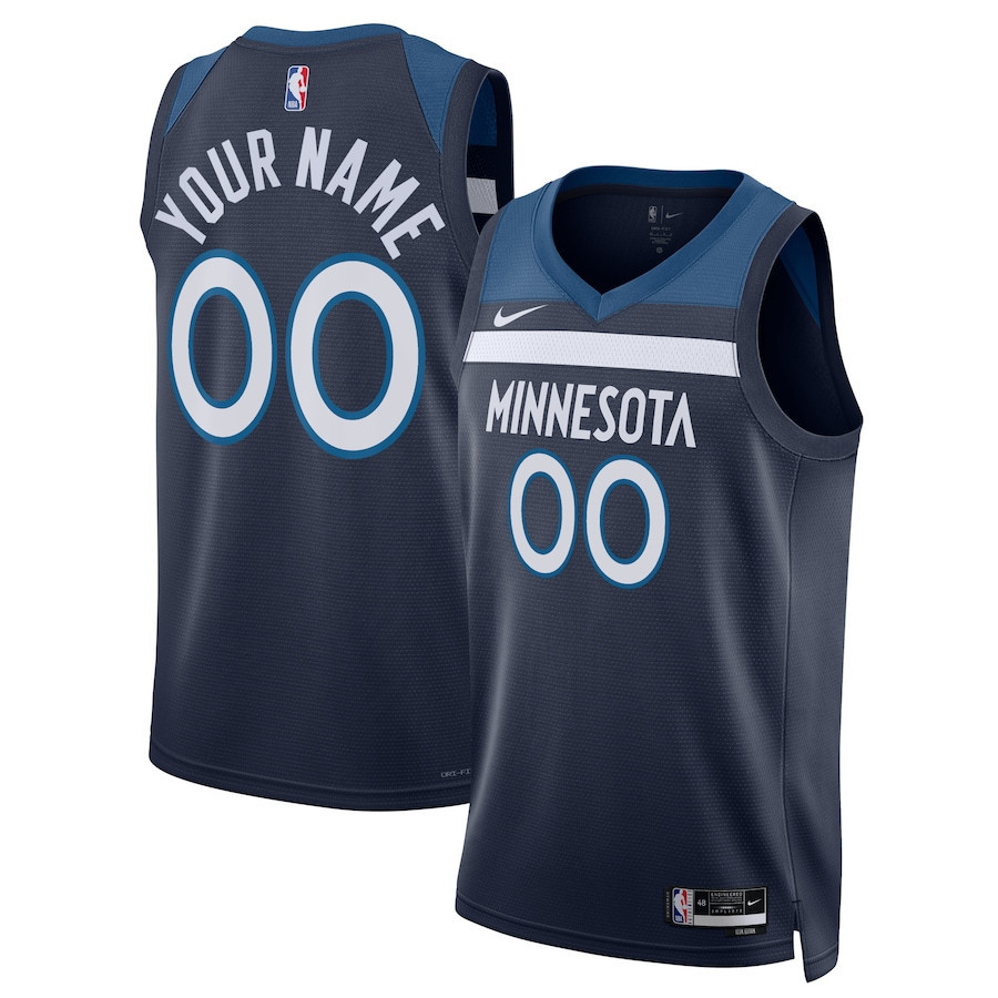 Minnesota Timberwolves 2023/24 Icon Swingman Custom Men Jersey - Navy