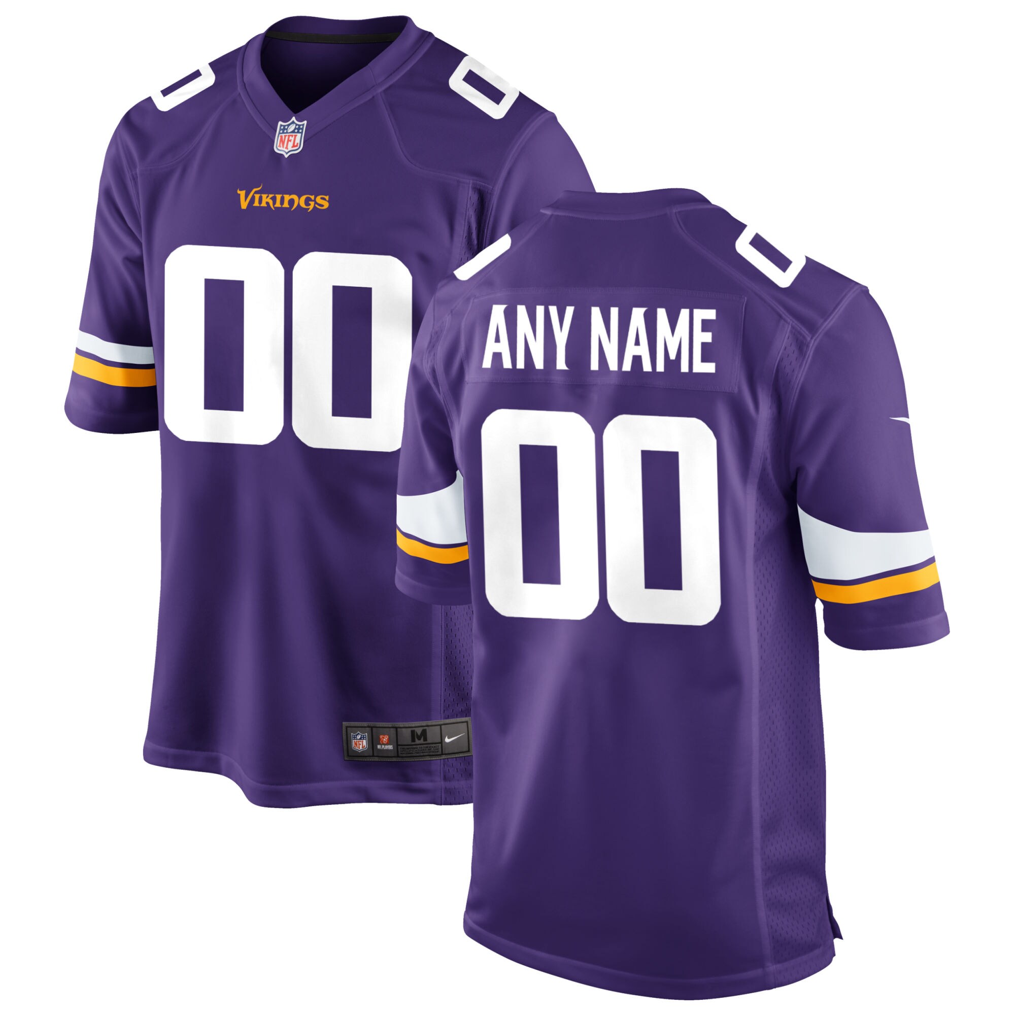 Minnesota Vikings Custom Game Jersey - Purple
