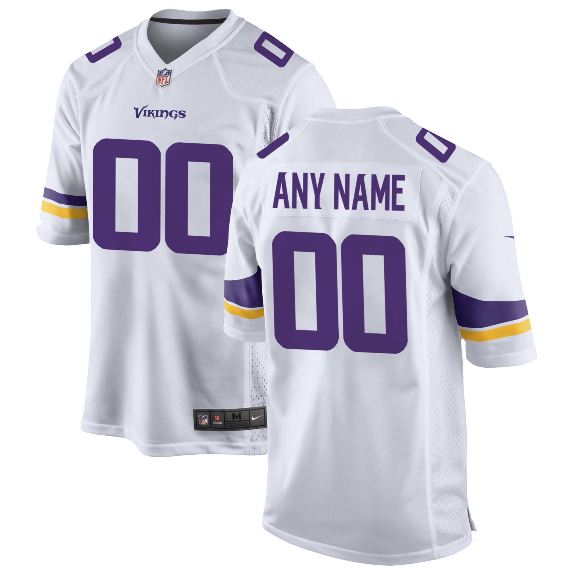 Minnesota Vikings Custom Game Jersey - White