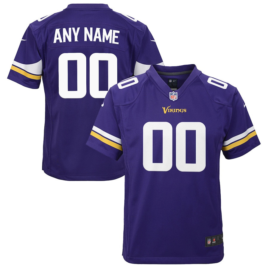 Minnesota Vikings Custom YOUTH Classic Game Jersey - Purple